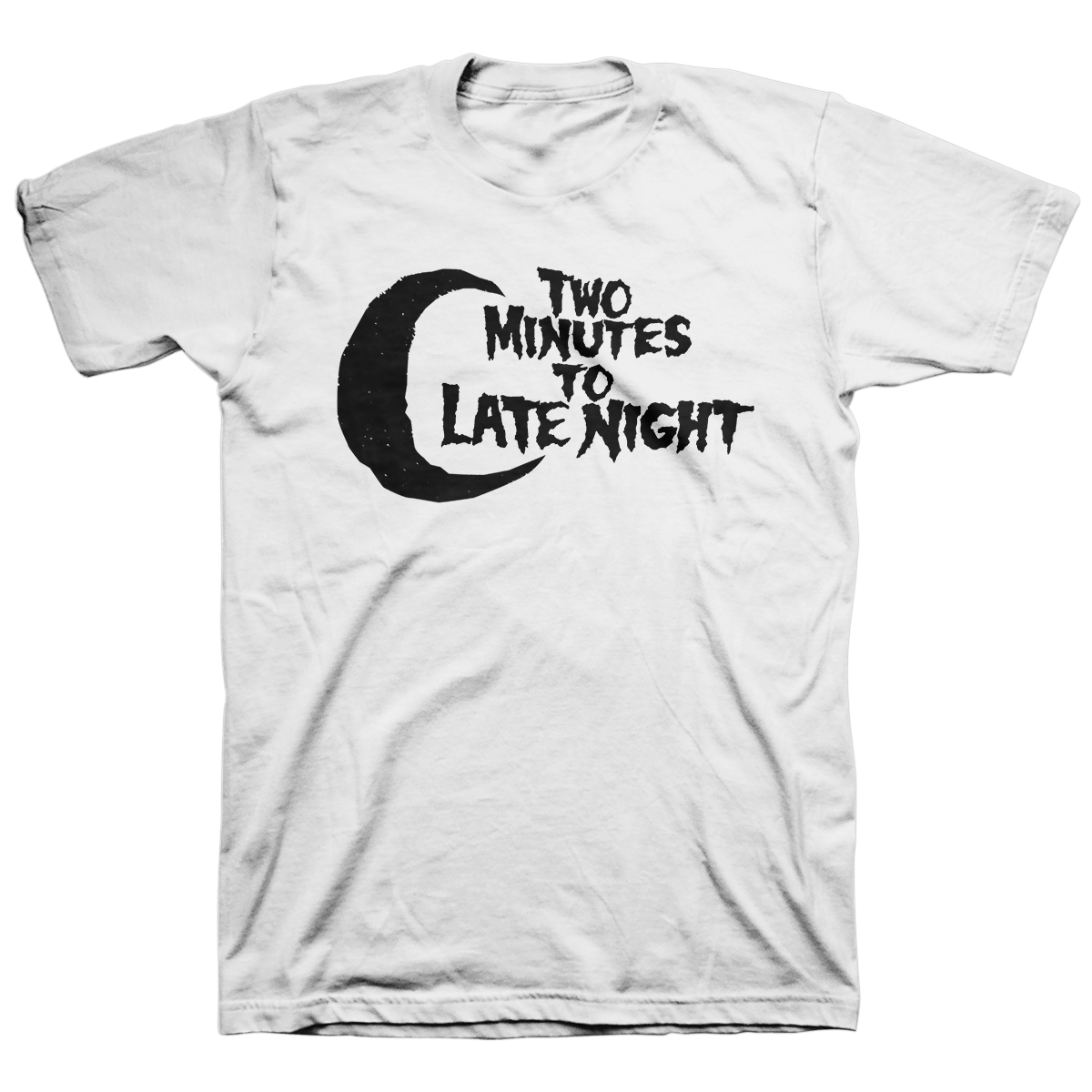 TWO MINUTES TO LATE NIGHT &quot;Logo&quot; White T-Shirt