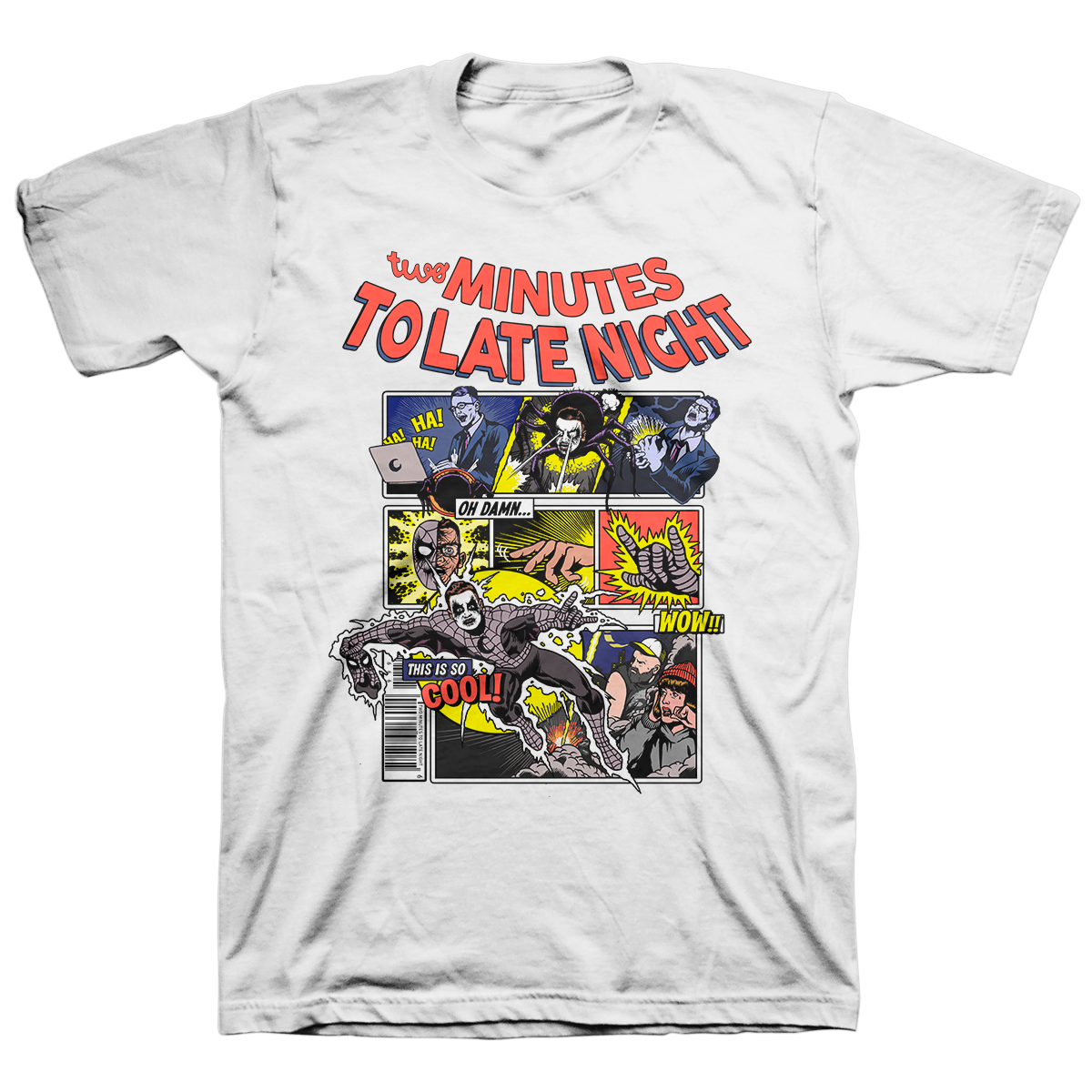 TWO MINUTES TO LATE NIGHT &quot;Spider Minutes To Late Spider&quot; White T-Shirt