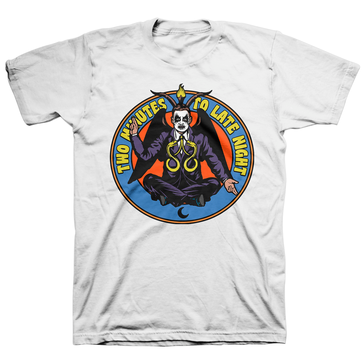 TWO MINUTES TO LATE NIGHT &quot;Hell Night&quot; White T-Shirt