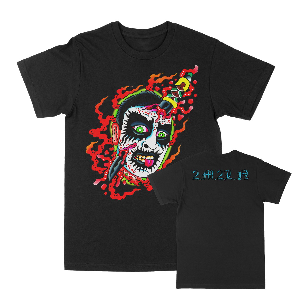 TWO MINUTES TO LATE NIGHT &quot;Internet Hardcore&quot; Black T-Shirt