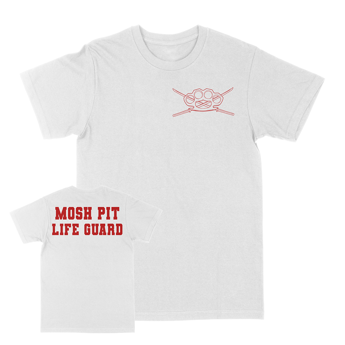 TWO MINUTES TO LATE NIGHT &quot;Moshpit Life Guard&quot; White T-Shirt