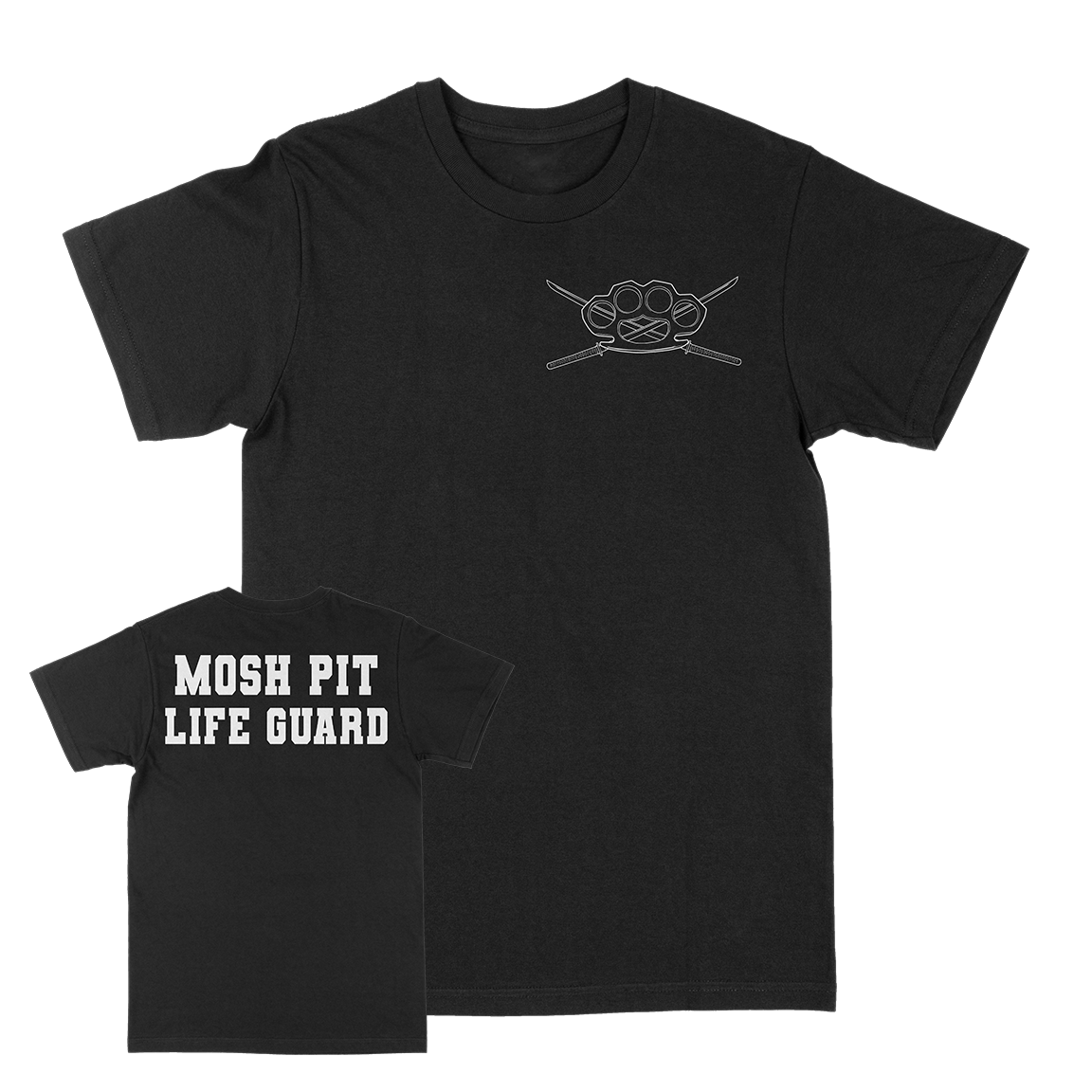 TWO MINUTES TO LATE NIGHT &quot;Moshpit Life Guard&quot; Black T-Shirt