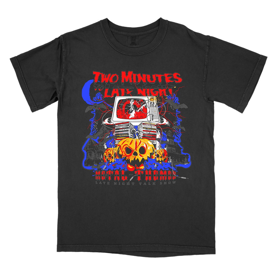 Two Minutes To Late Night &quot;Halloween&quot; Premium Black T-Shirt