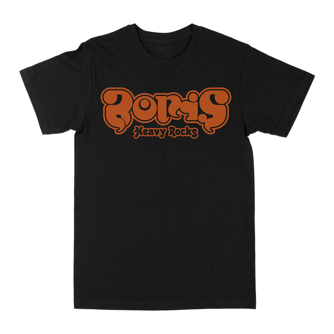 BORIS &quot;Heavy Rocks: Orange Logo&quot; Black T-Shirt