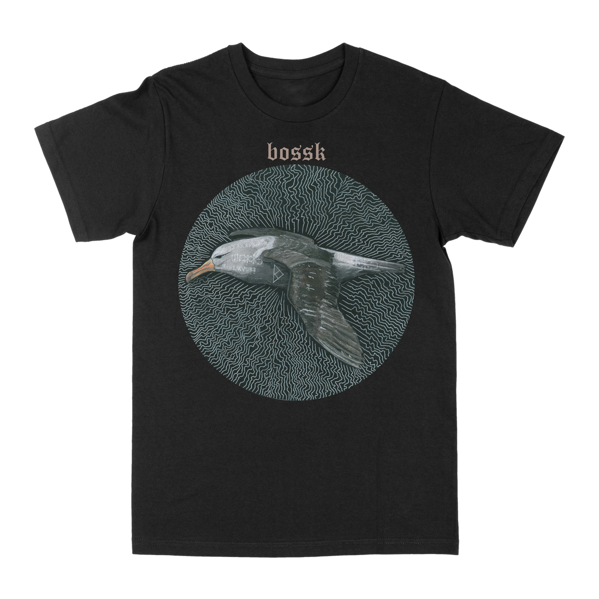 BOSSK &quot;Albatross Cover&quot; Black T-Shirt