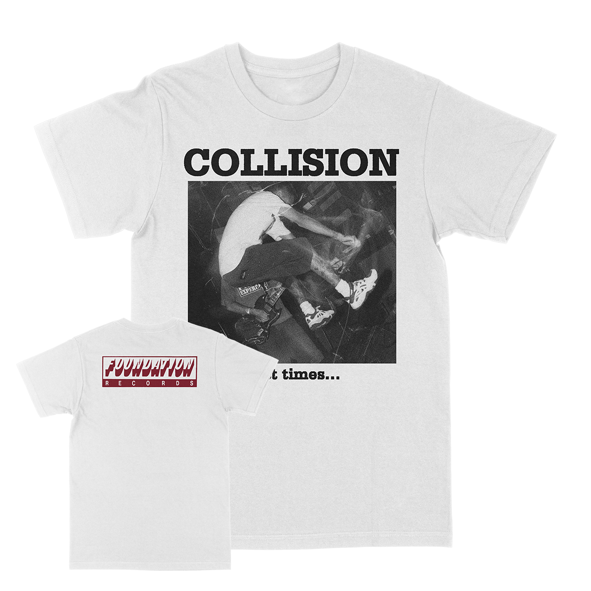 COLLISION &quot;Past Times White&quot; White T-Shirt