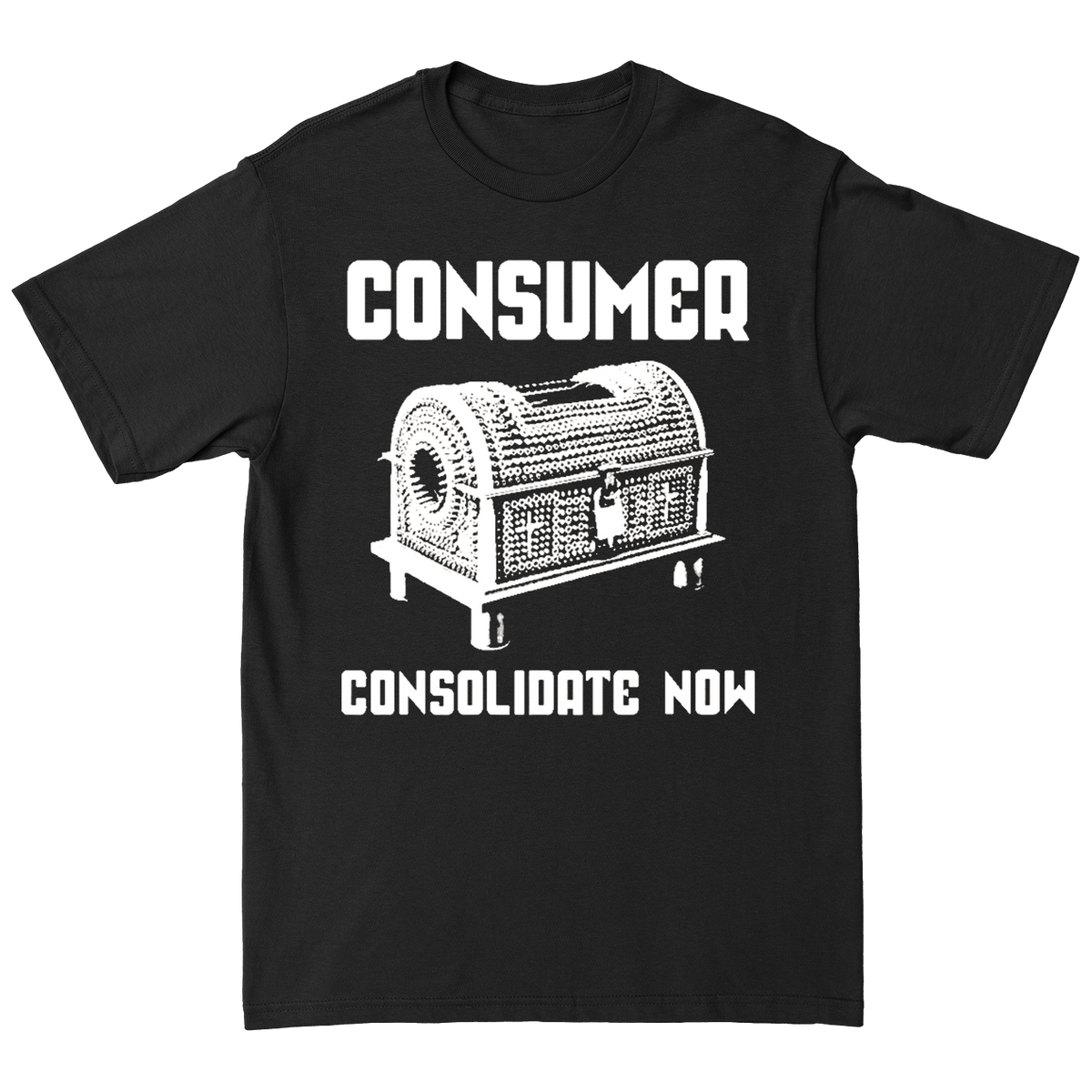 CONSUMER &quot;Consolidate Now&quot; Black T-Shirt