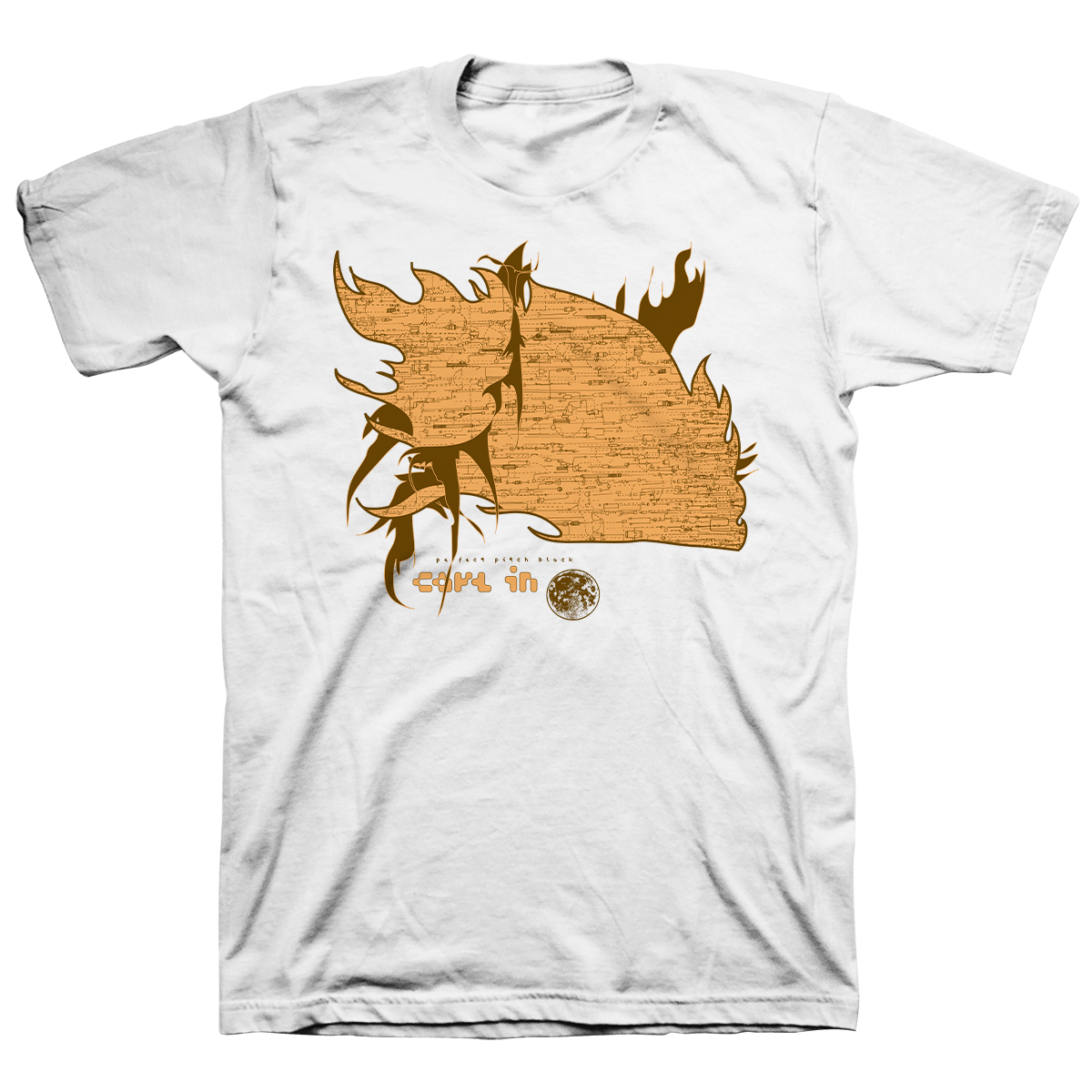 CAVE IN &quot;Perfect Pitch Black&quot; White T-Shirt