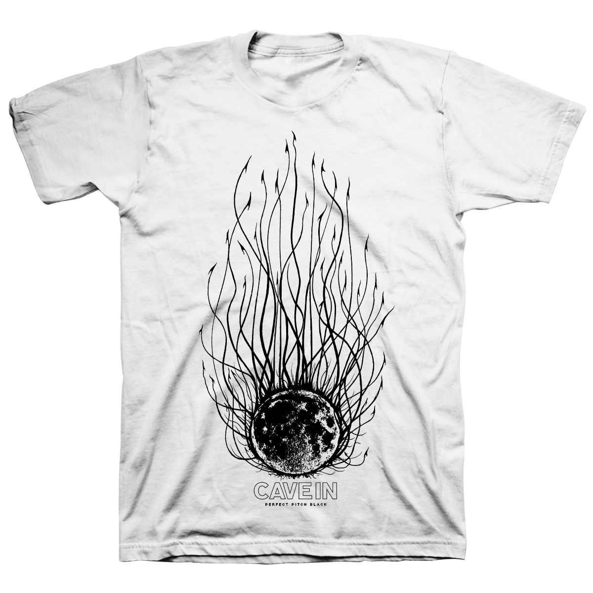 CAVE IN &quot;Perfect Pitch Black: Evil Moon&quot; White T-Shirt