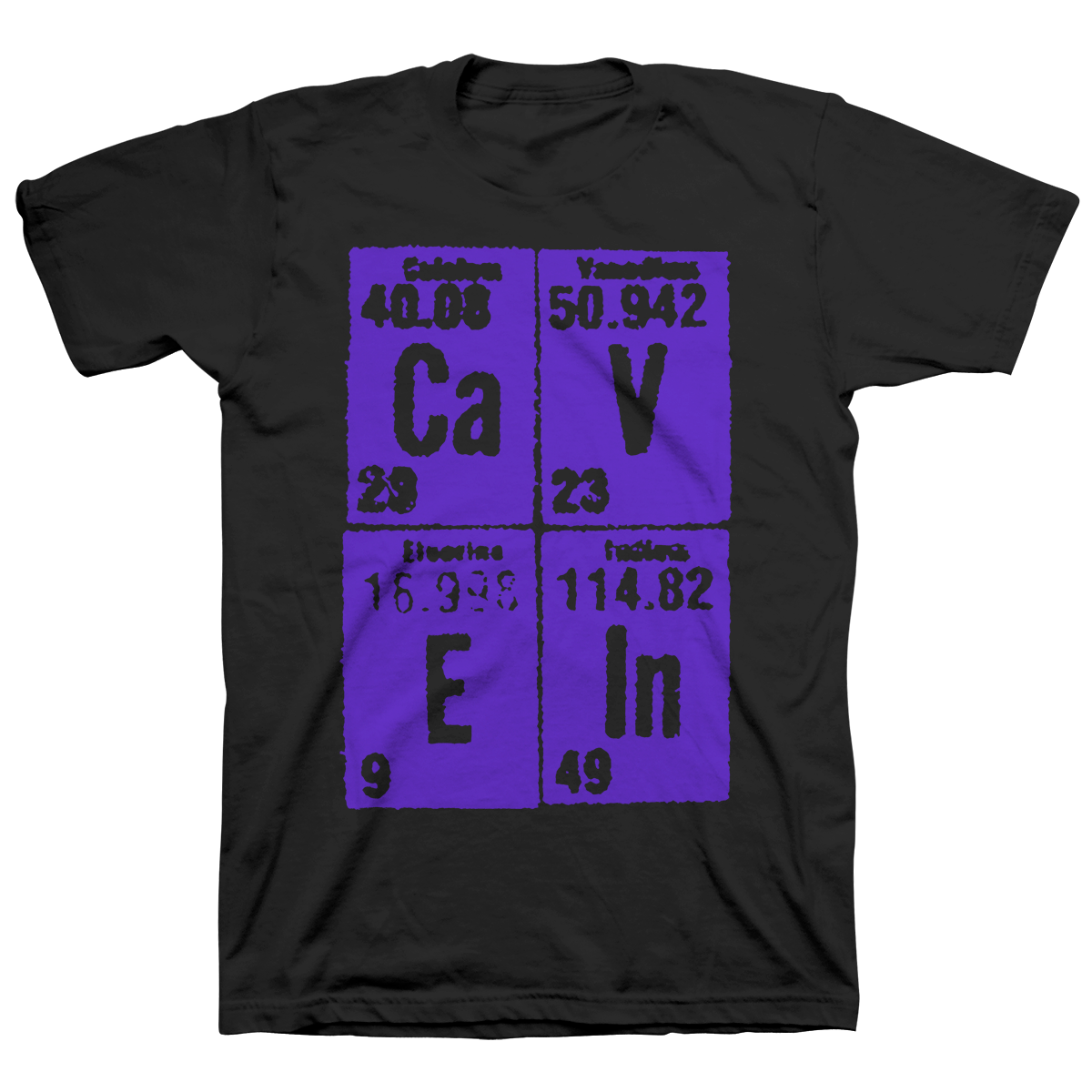 CAVE IN &quot;Elements (Stacked) Purple&quot; Black T-Shirt
