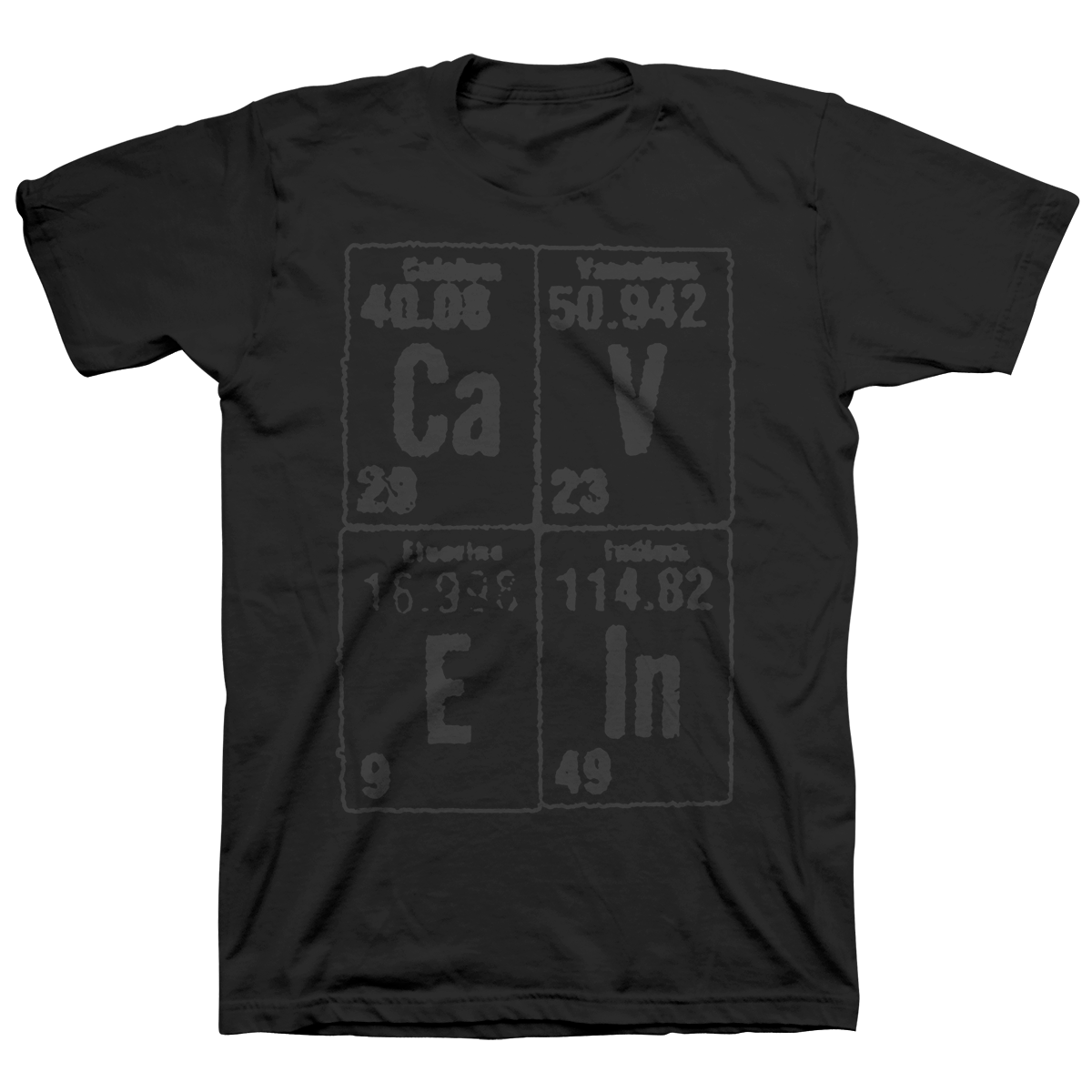 CAVE IN &quot;Elements (Stacked) Grey&quot; Black T-Shirt
