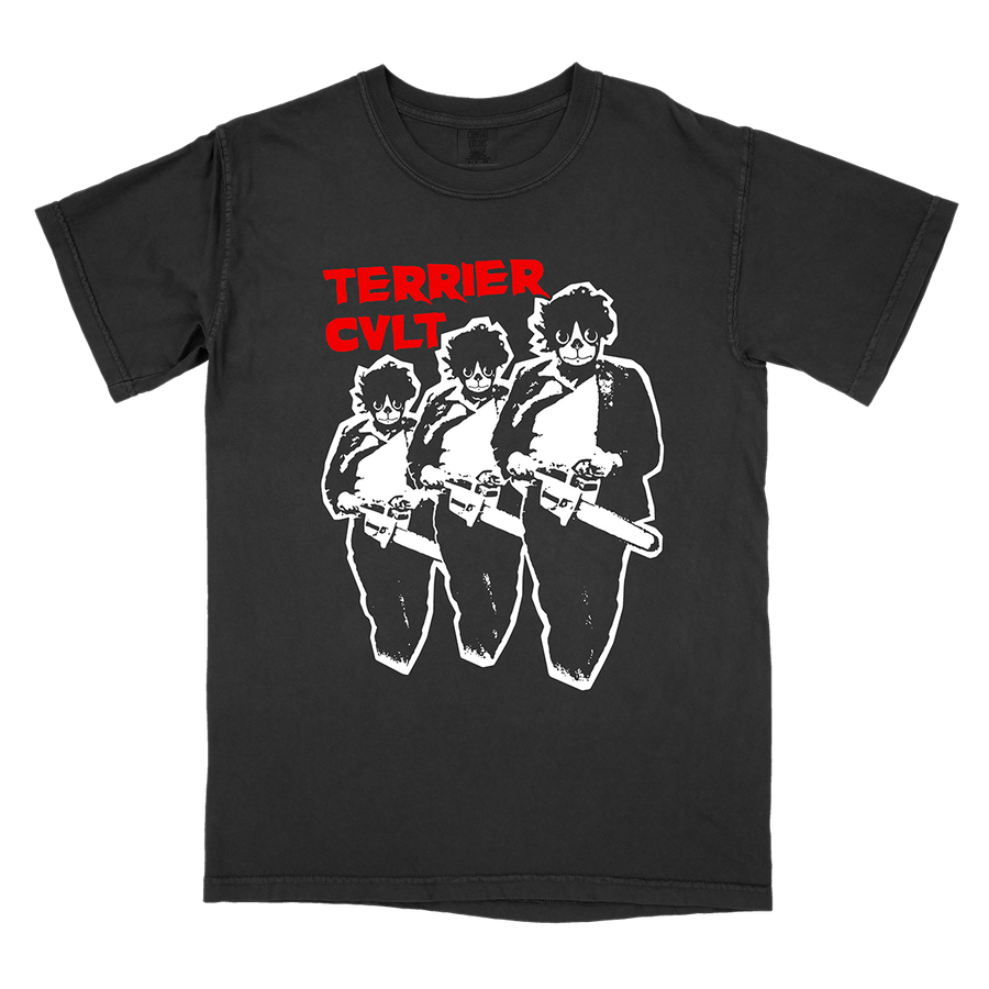 TERRIER CVLT &quot;Boston Chainsaw Massacre&quot; Black T-Shirt