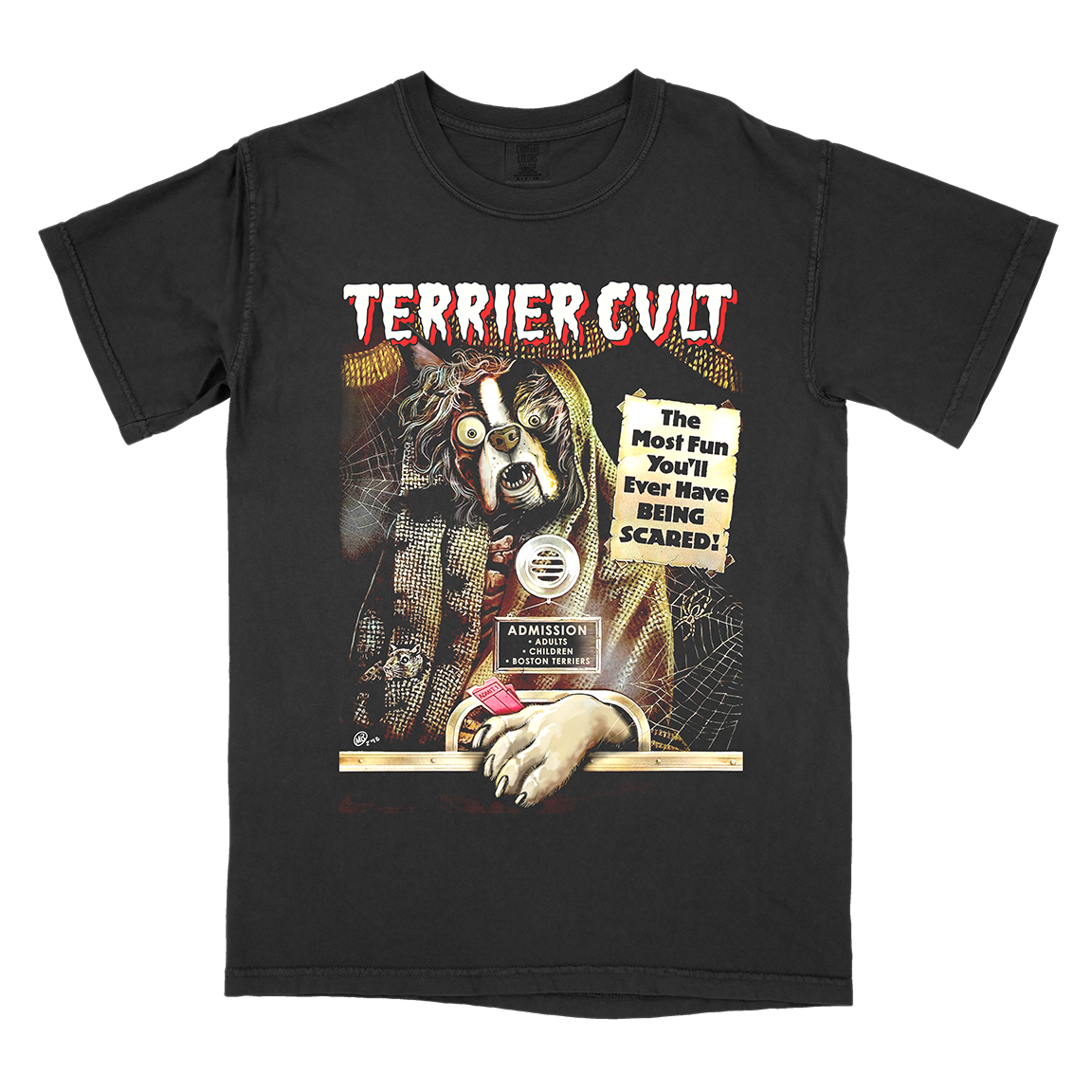 Terrier Cvlt &quot;Creepy Cvlt&quot; Premium Black T-Shirt