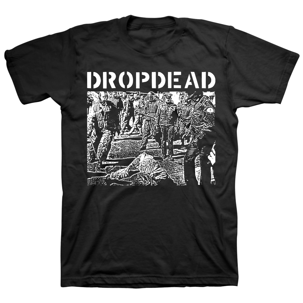 DROPDEAD &quot;Cops: White&quot; Black T-Shirt