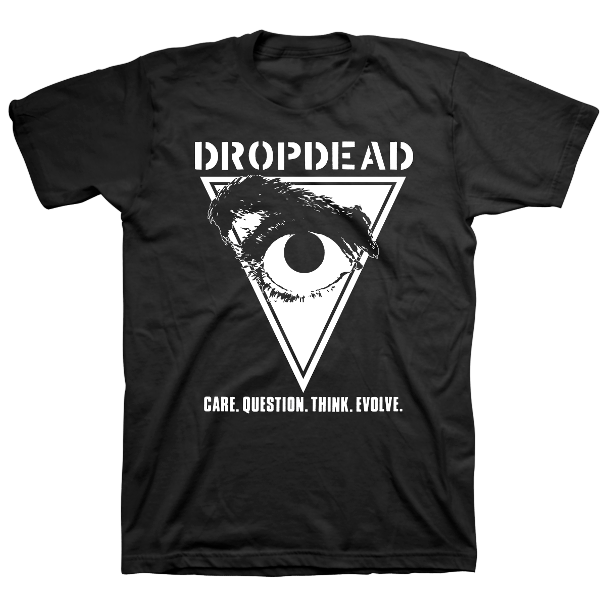 DROPDEAD &quot;Question: Front&quot; Black T-Shirt