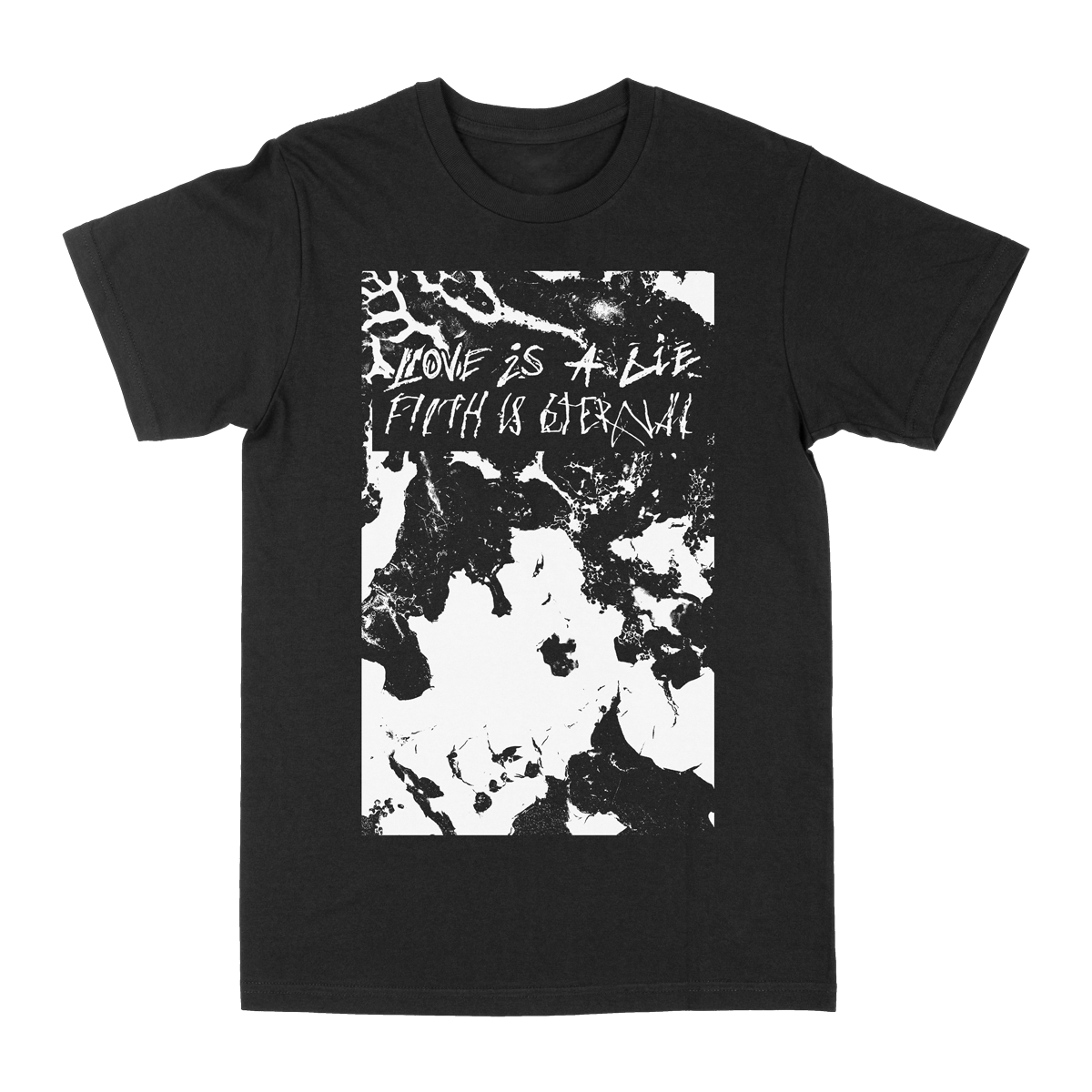 FILTH IS ETERNAL &quot;Love Is A Lie&quot; Black T-Shirt