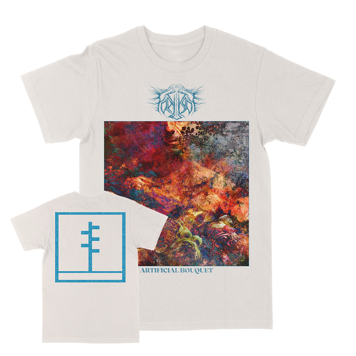 Frail Body &quot;Artificial Bouquet: Vibrant&quot; Vintage White T-Shirt