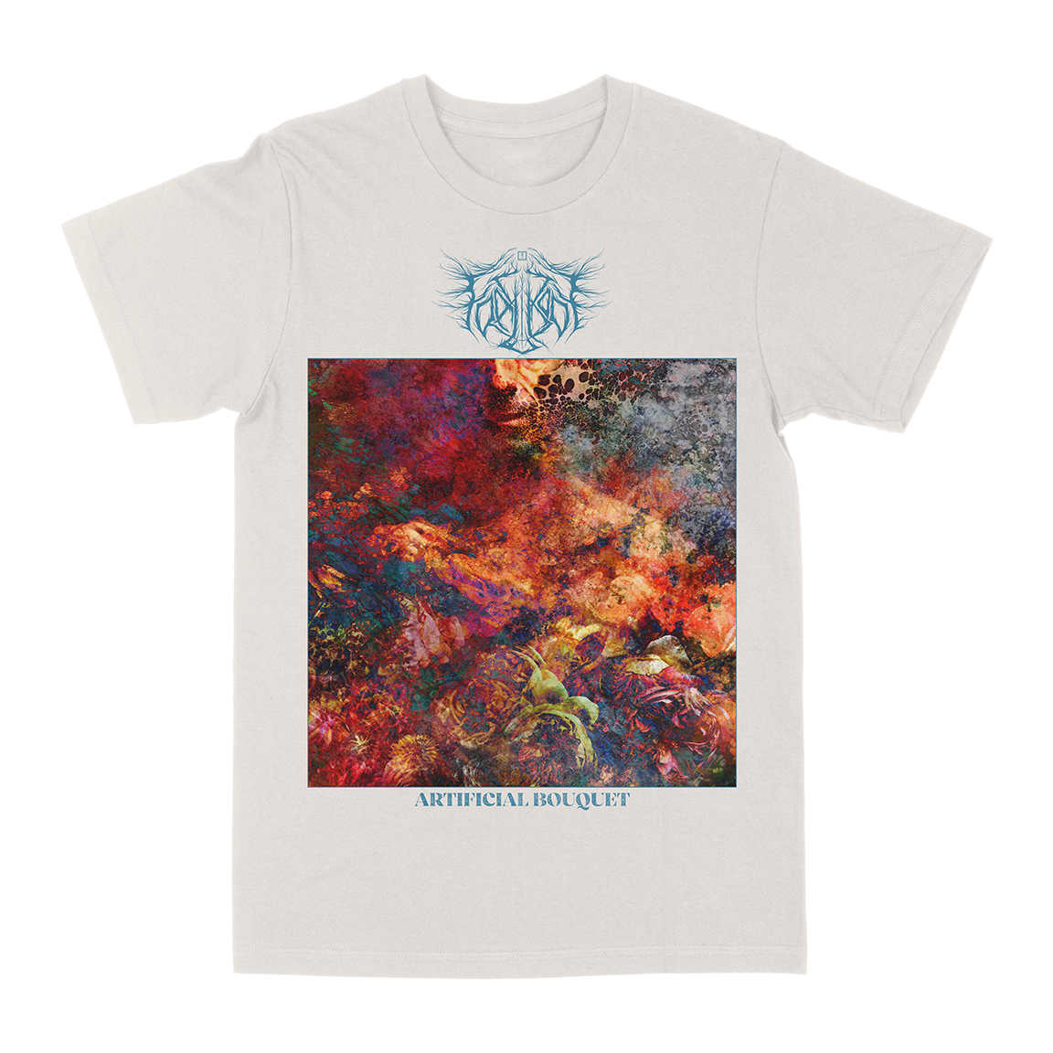 Frail Body &quot;Artificial Bouquet: Vibrant&quot; Vintage White T-Shirt