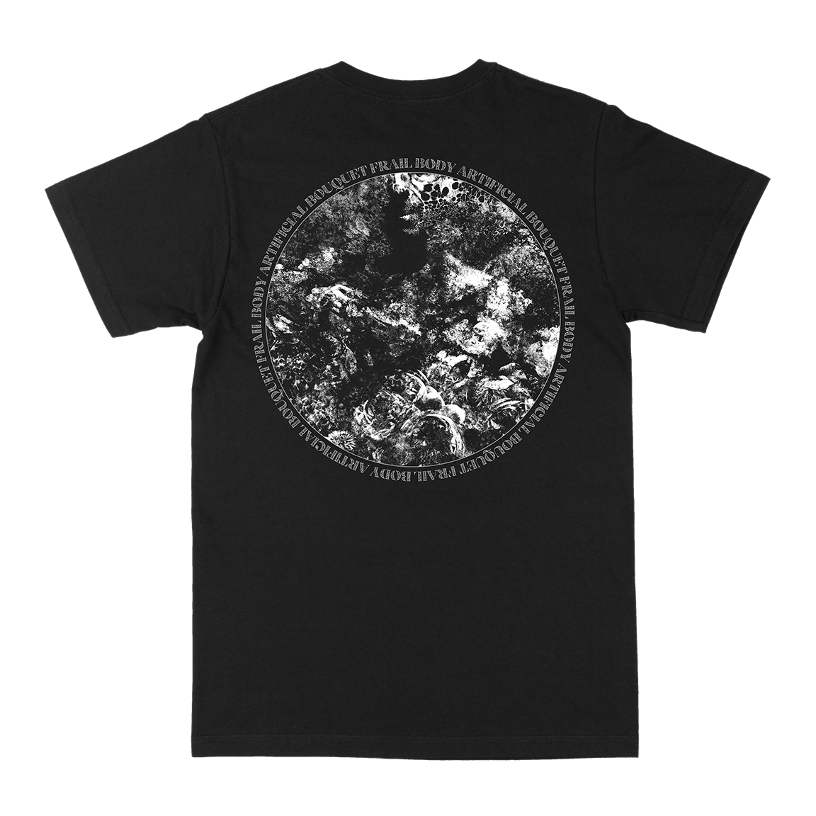Frail Body &quot;Artificial Bouquet: Logo&quot; Black T-Shirt