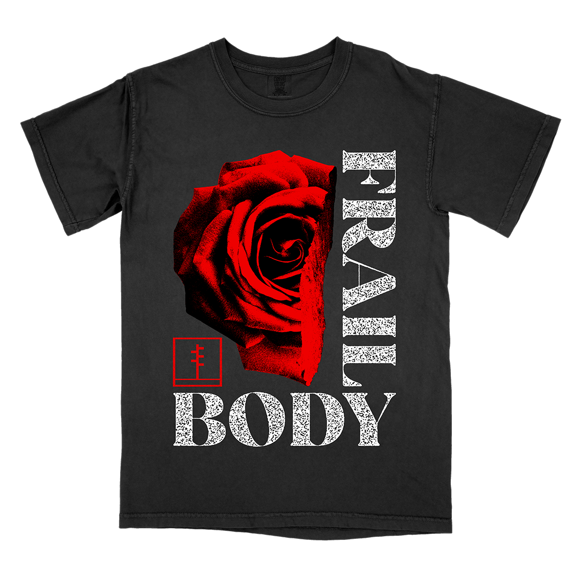 Frail Body &quot;Stone Flower&quot; Premium Black T-Shirt
