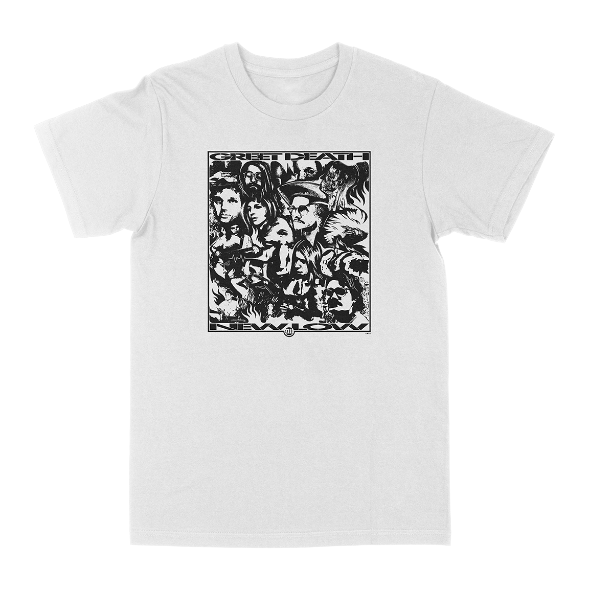 GREET DEATH &quot;New Low&quot; White T-Shirt