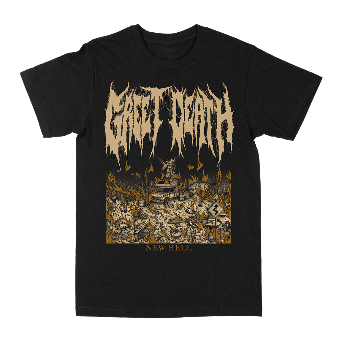 Greet Death “New Hell” Premium Black T-Shirt