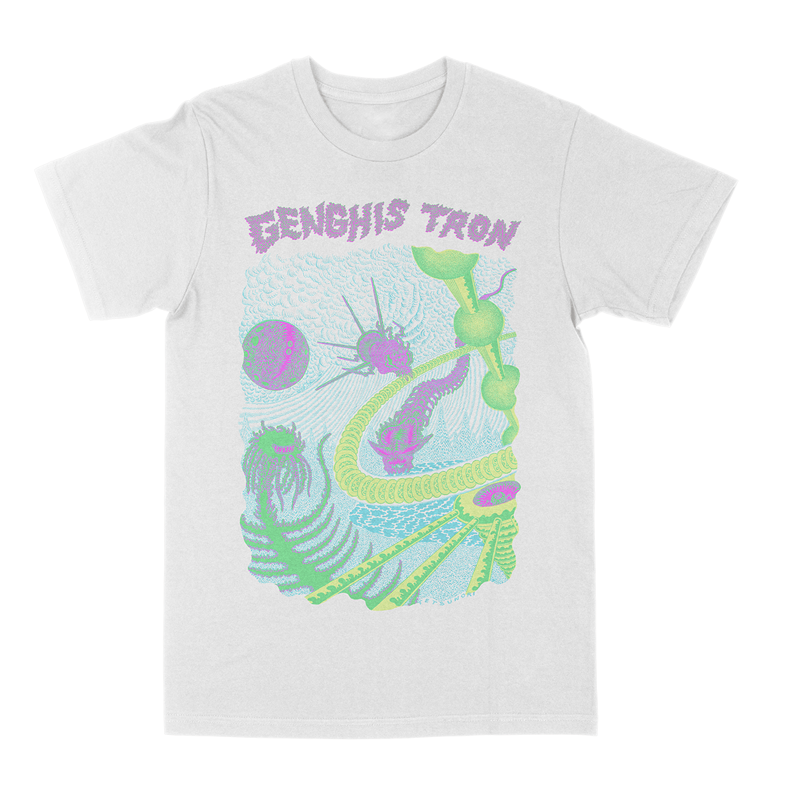 GENGHIS TRON &quot;Tetsunori Trawaya&quot; Vintage White T-Shirt