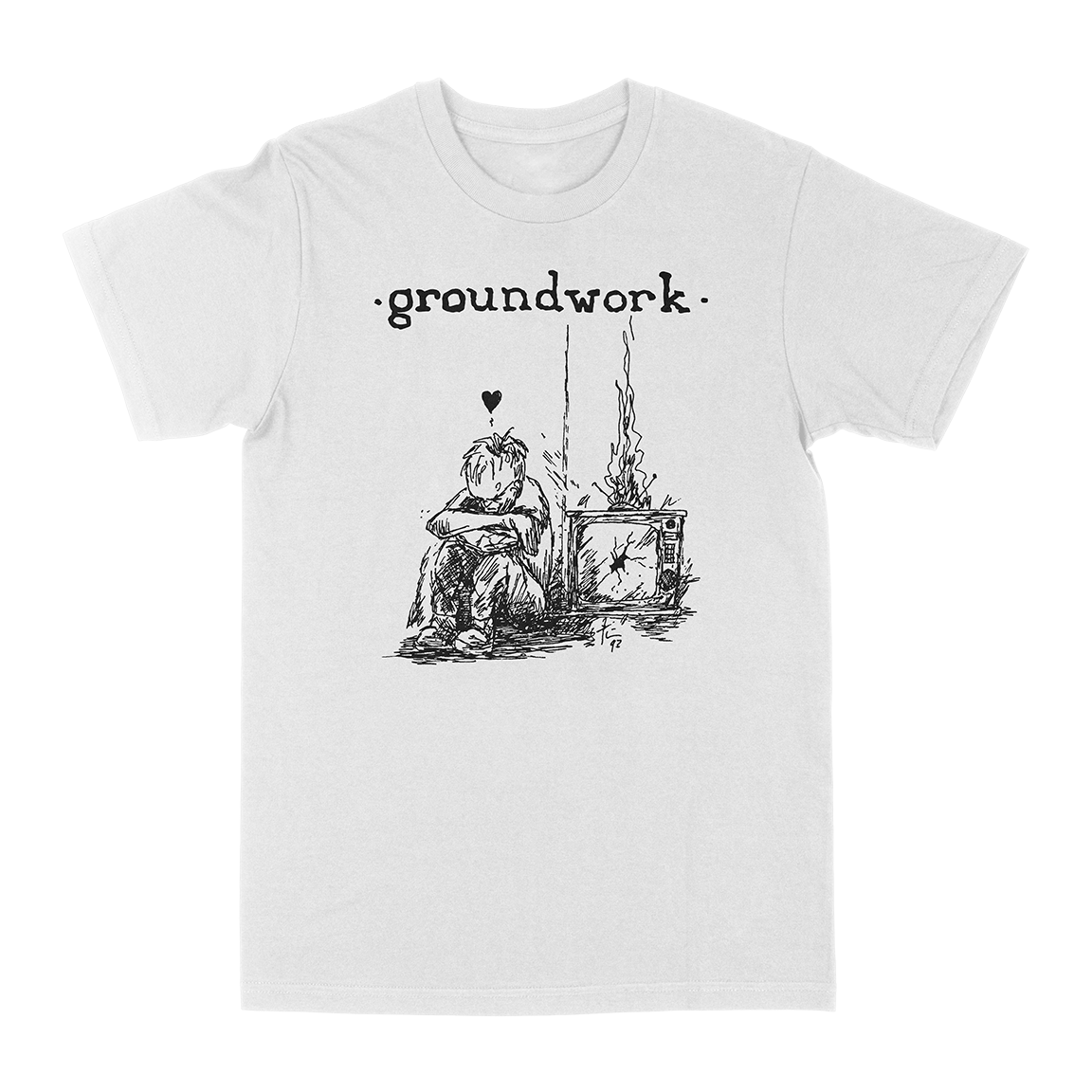 GROUNDWORK &quot;TV Boy&quot; White T-Shirt