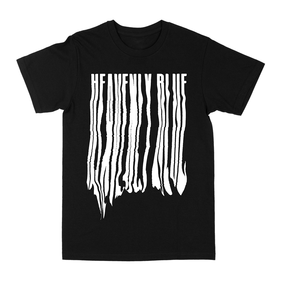 Heavenly Blue &quot;Distort&quot; Black T-Shirt