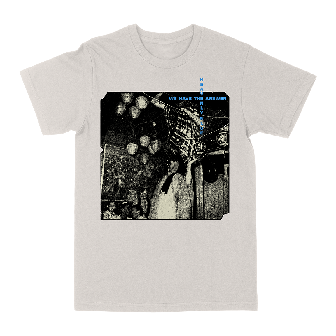 Heavenly Blue &quot;We Have The Answer&quot; Vintage White T-Shirt