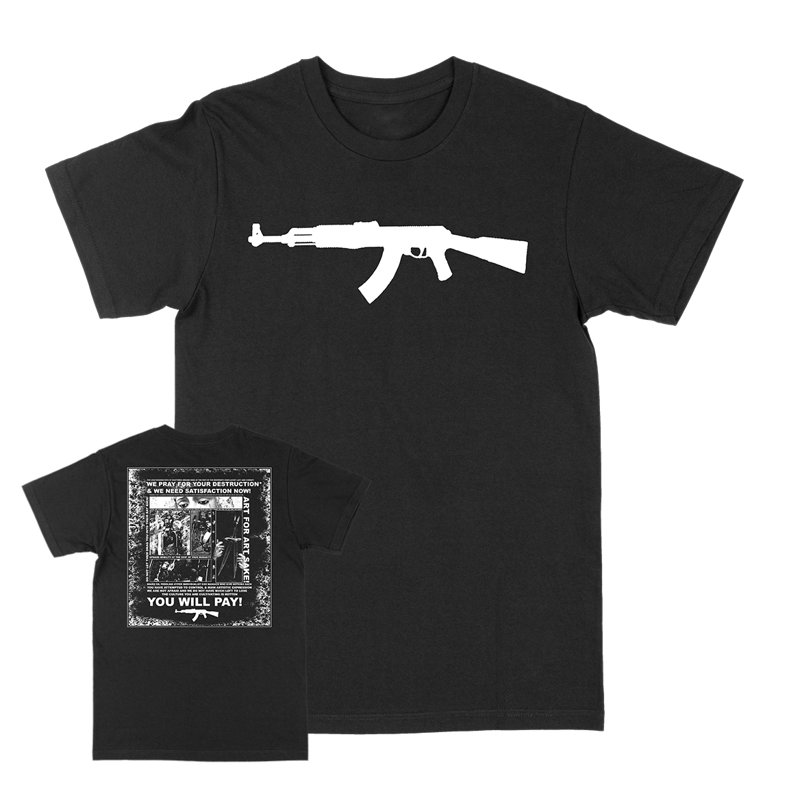 HELL SIMULATION &quot;AK47&quot; Black T-Shirt