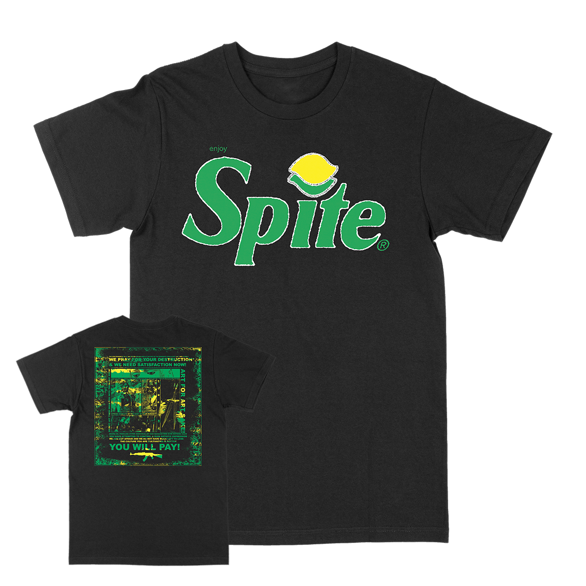 HELL SIMULATION &quot;Spite&quot; Black T-Shirt