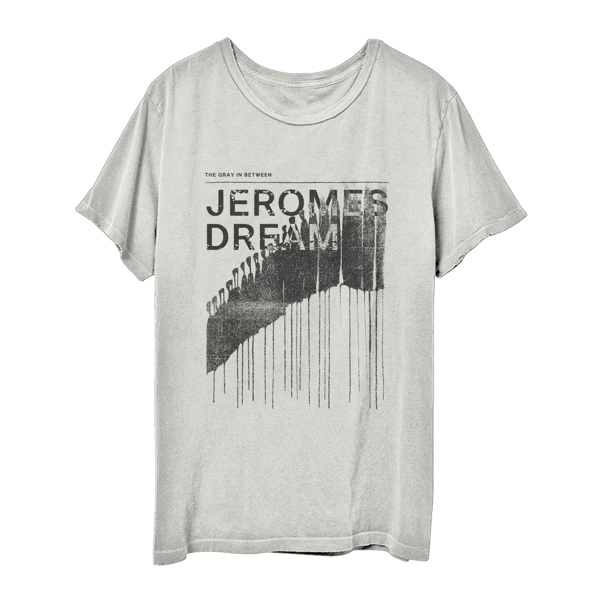 JEROMES DREAM &quot;The Gray In Between&quot; Vintage White T-Shirt