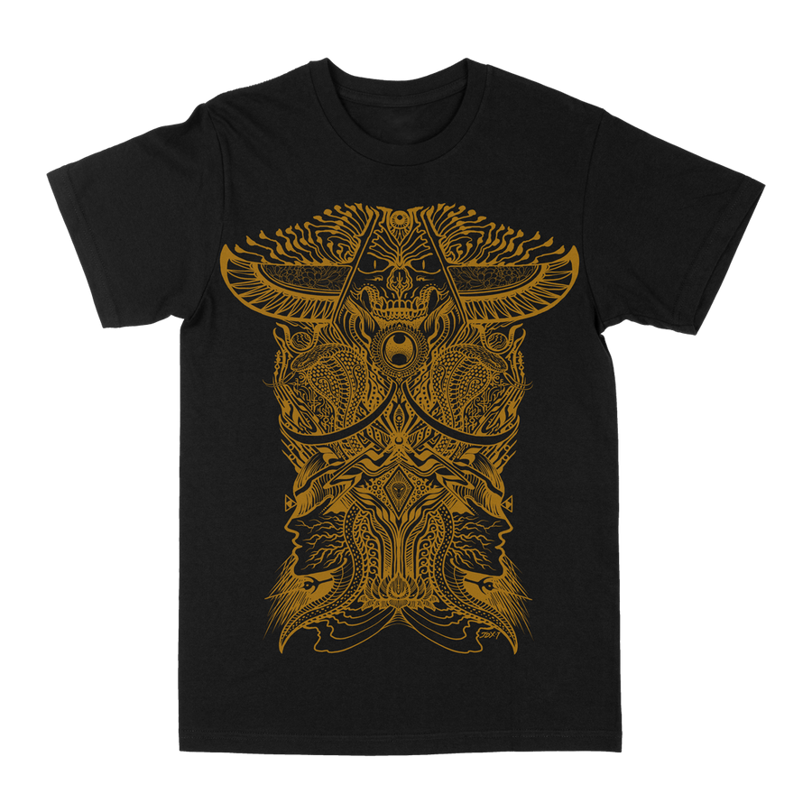 JONDIX &quot;Taramorph7: Gold&quot; Black T-Shirt