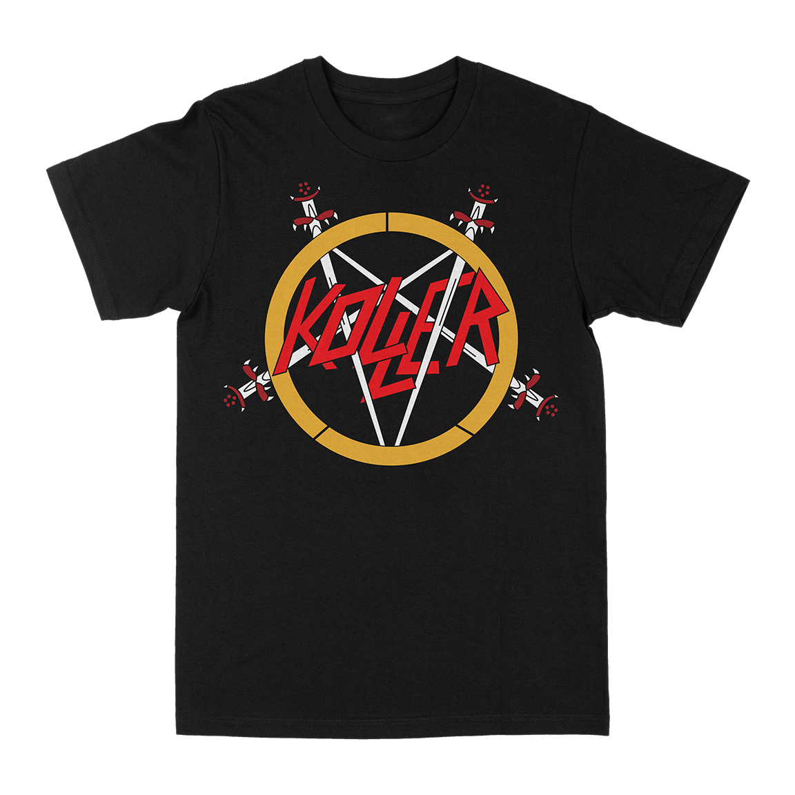 KOLLER CVLT &quot;Bentagram&quot; Black T-Shirt