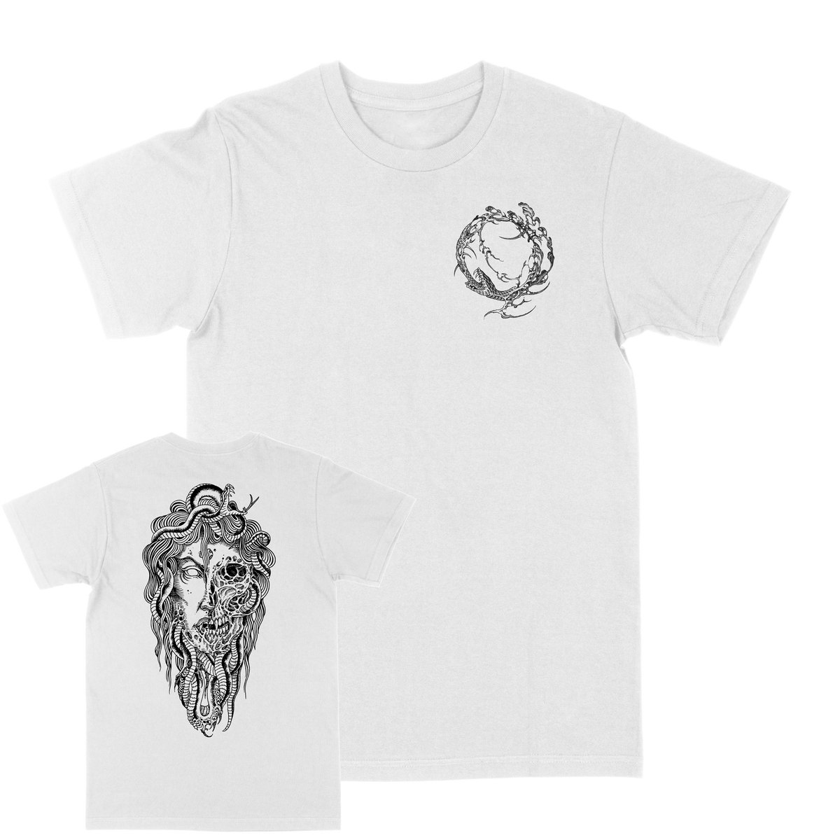 KEENAN BOUCHARD &quot;Medusa&quot; White T-Shirt
