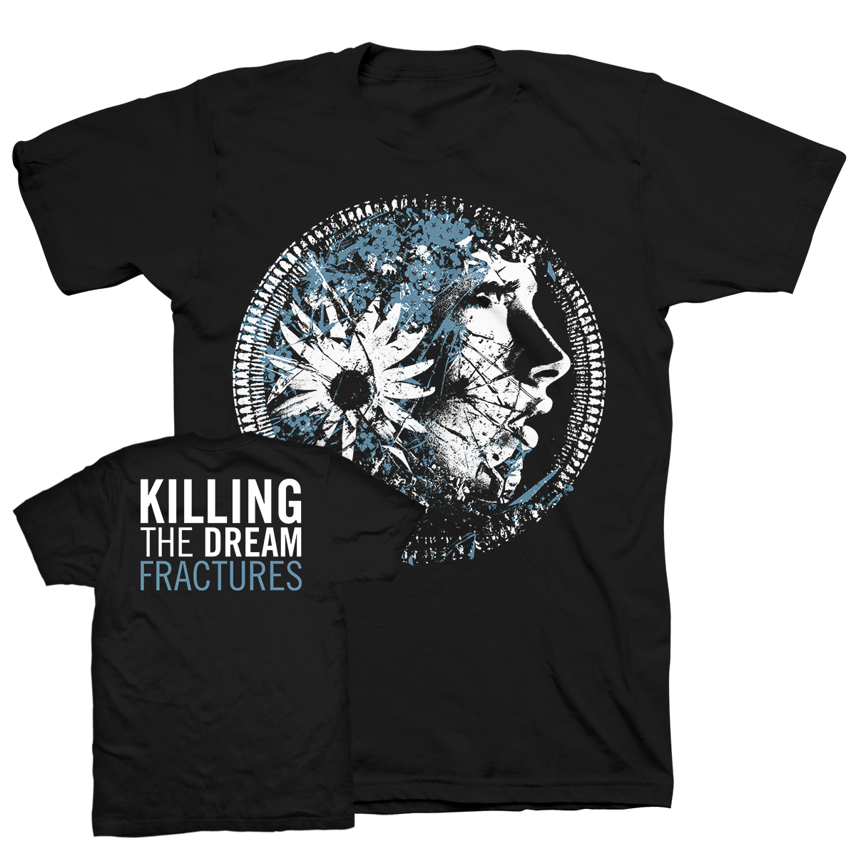 KILLING THE DREAM &quot;Fractures: Face&quot; Black T-Shirt