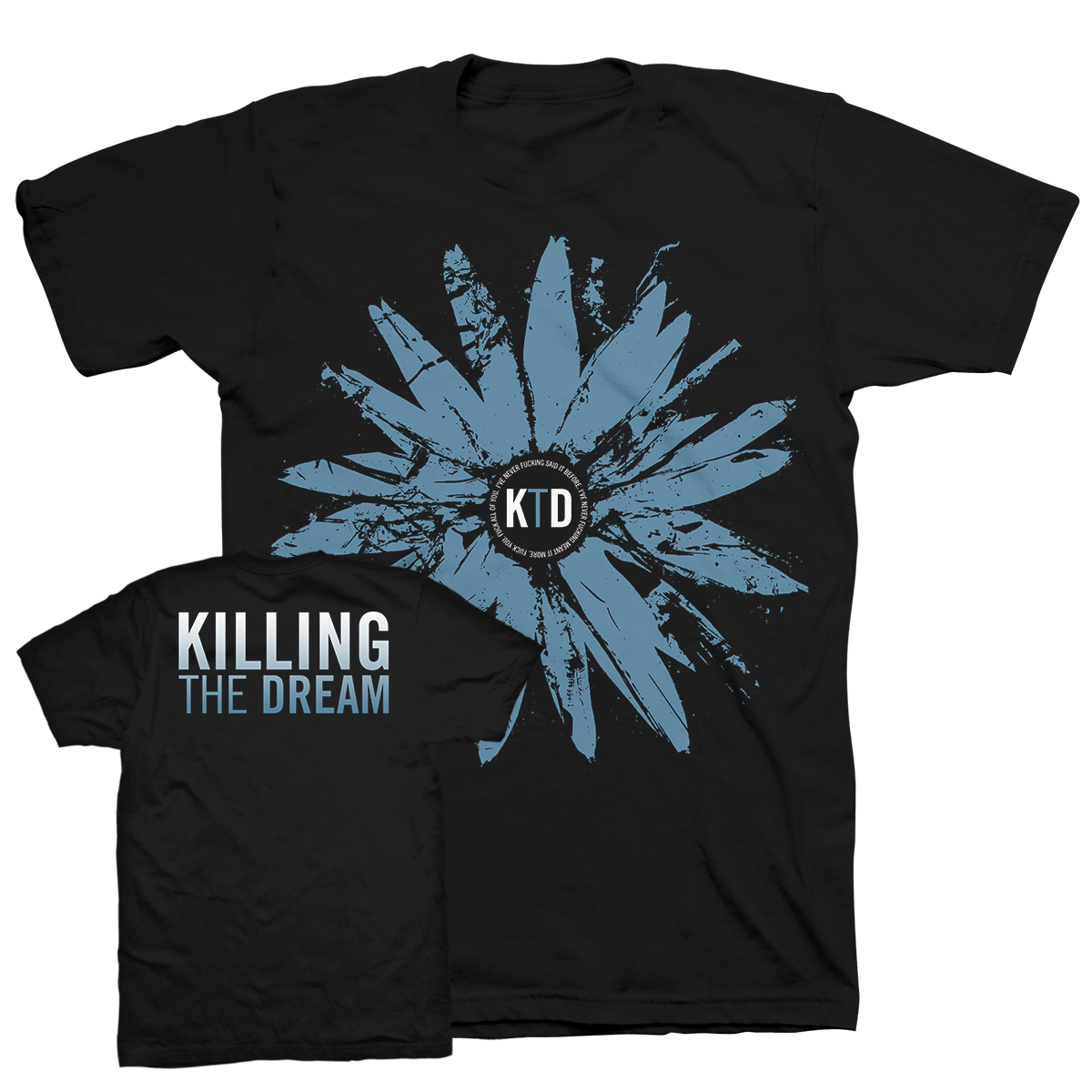 KILLING THE DREAM &quot;Fractures: Flower&quot; Black T-Shirt