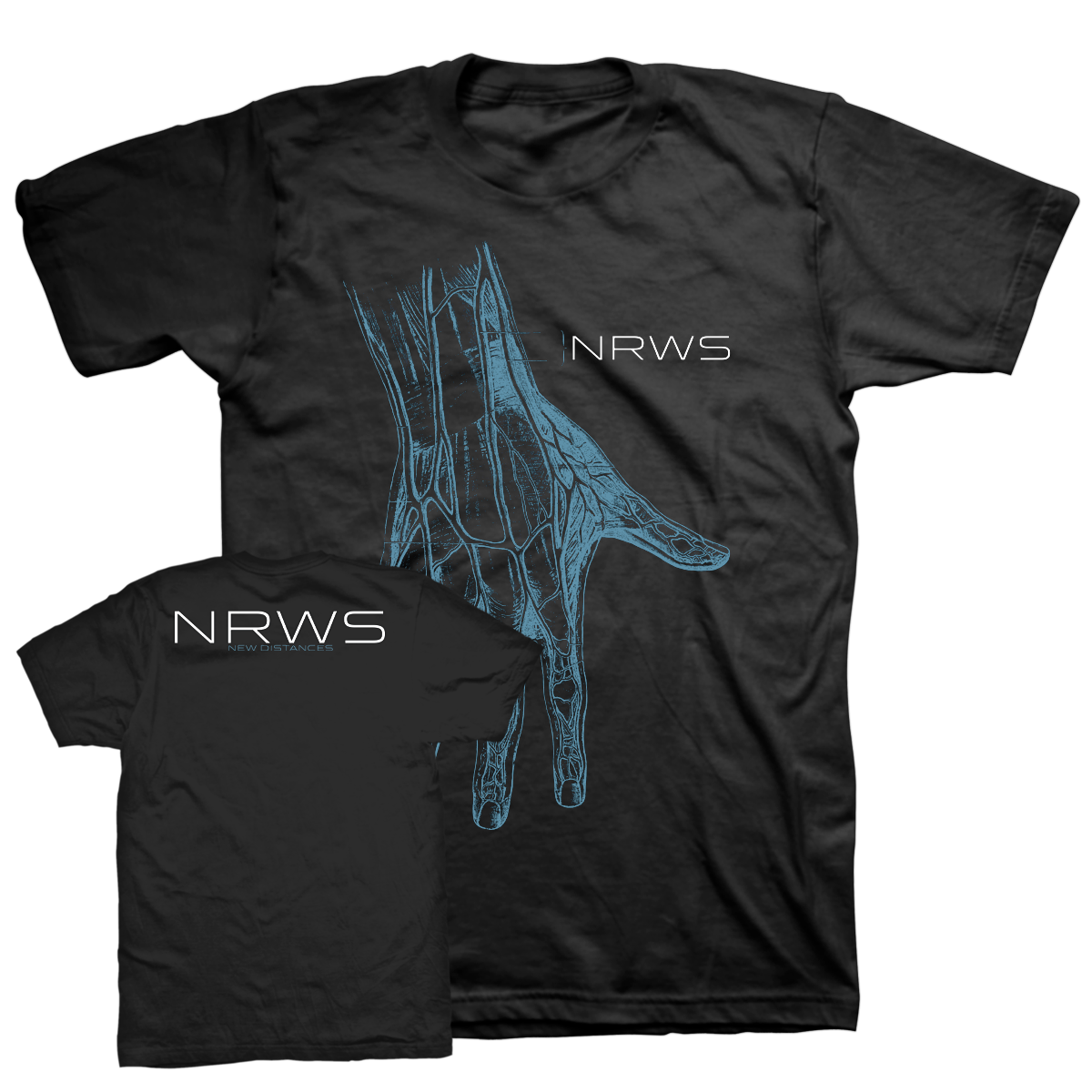 NARROWS &quot;New Distances: Hand&quot; Black T-Shirt