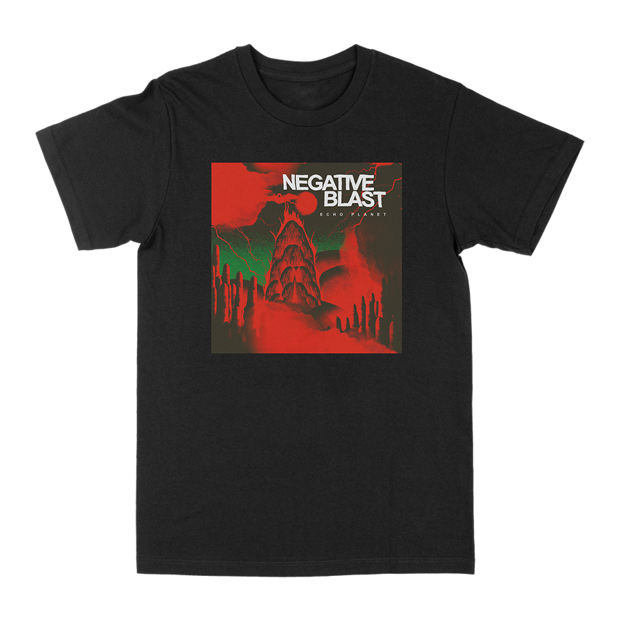 NEGATIVE BLAST &quot;Echo Planet&quot; Black T-Shirt