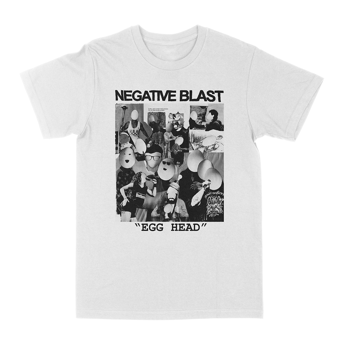 NEGATIVE BLAST &quot;Egghead&quot; White T-Shirt