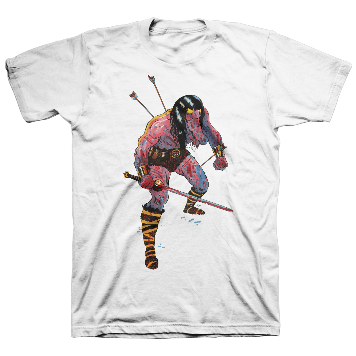 NICK PYLE &quot;King Kayman&quot; White T-Shirt