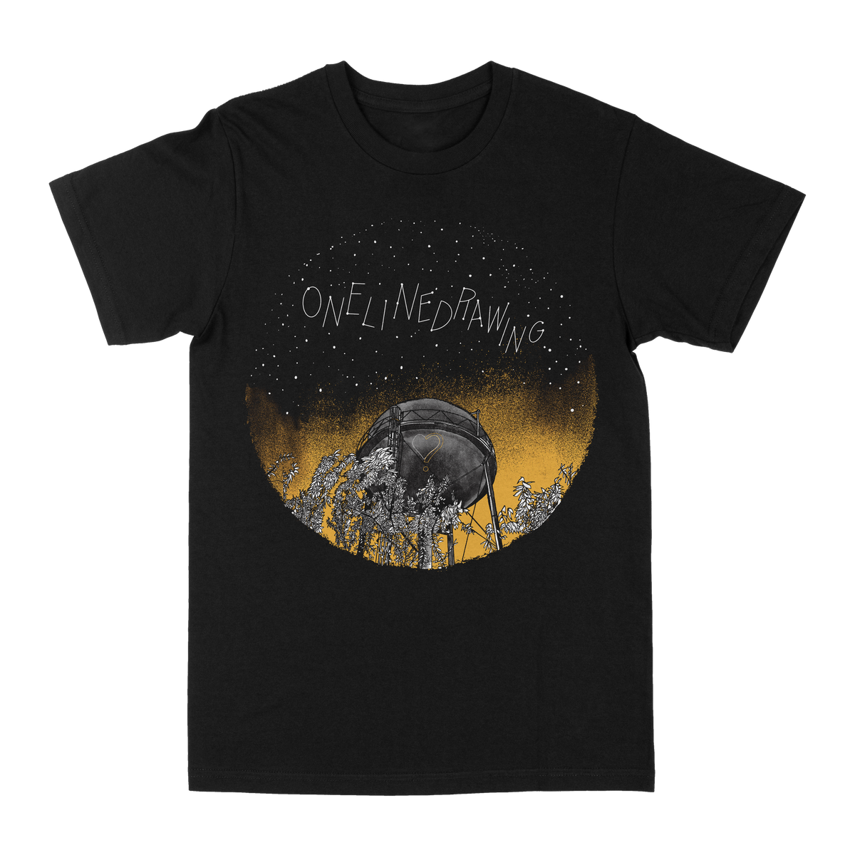 ONELINEDRAWING &quot;This is Water&quot; Black T-Shirt