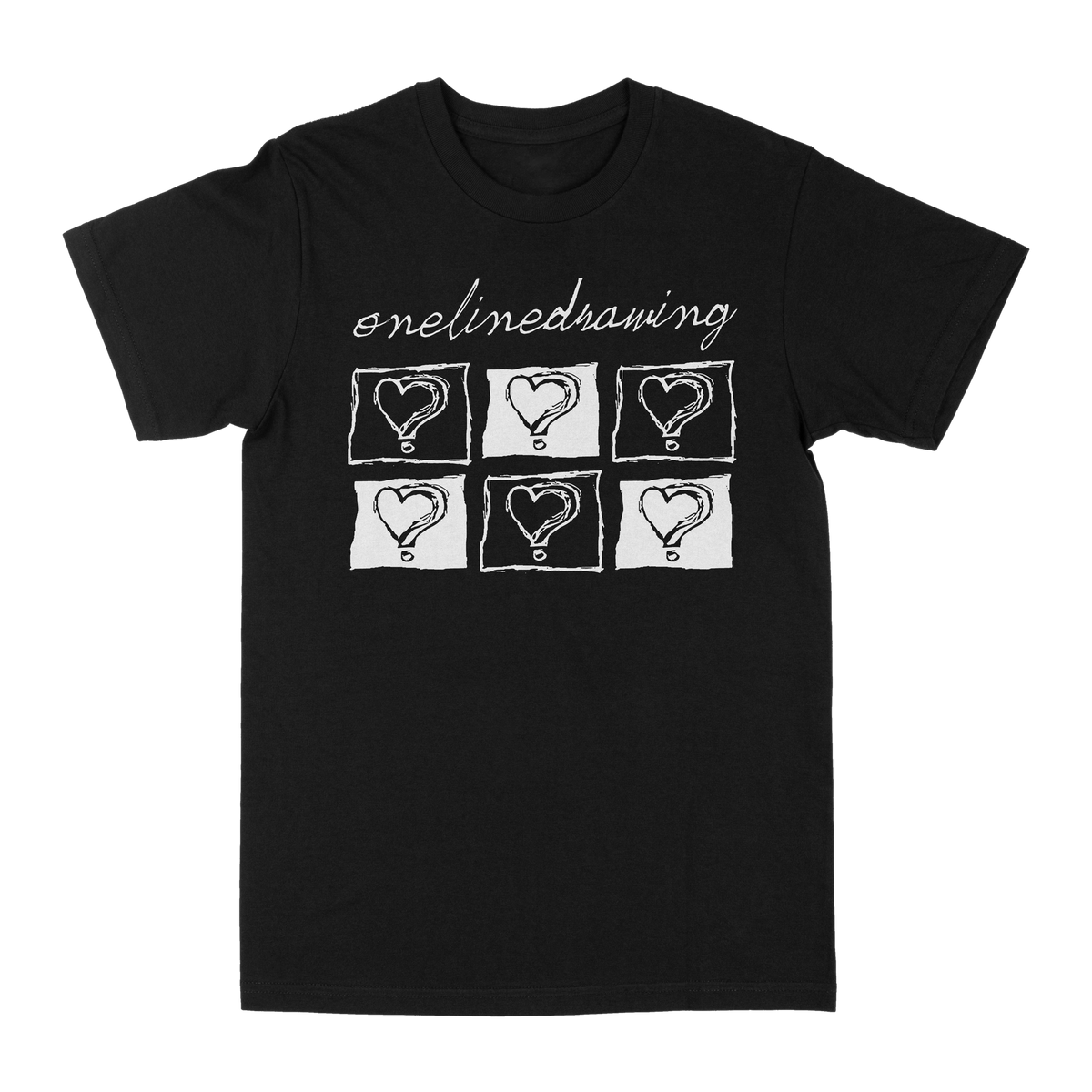 ONELINEDRAWING &quot;Don&#39;t Give Up&quot; Black T-Shirt