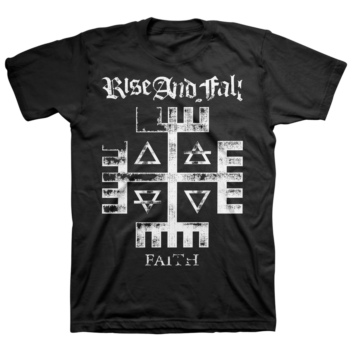 RISE AND FALL &quot;Faith Symbol&quot; Black T-Shirt
