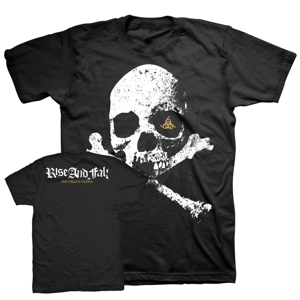 RISE AND FALL &quot;Our Circle: Skull&quot; Black T-Shirt