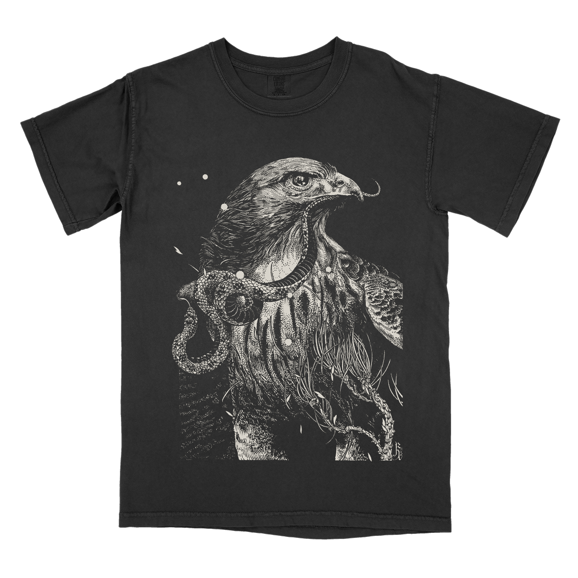 Richey Beckett &quot;Hawk: Grey&quot; Premium Black T-Shirt