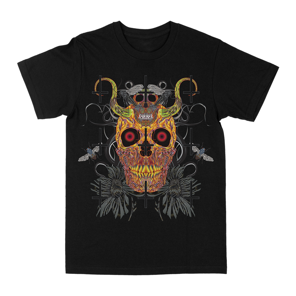 Seldon Hunt &quot;Skull Color&quot; Black T-Shirt