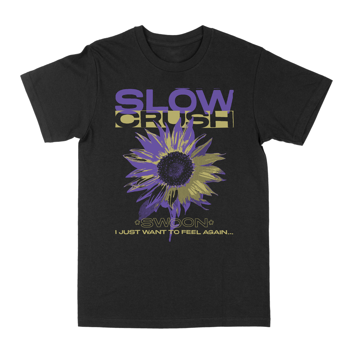 SLOW CRUSH &quot;Swoon&quot; Black T-Shirt