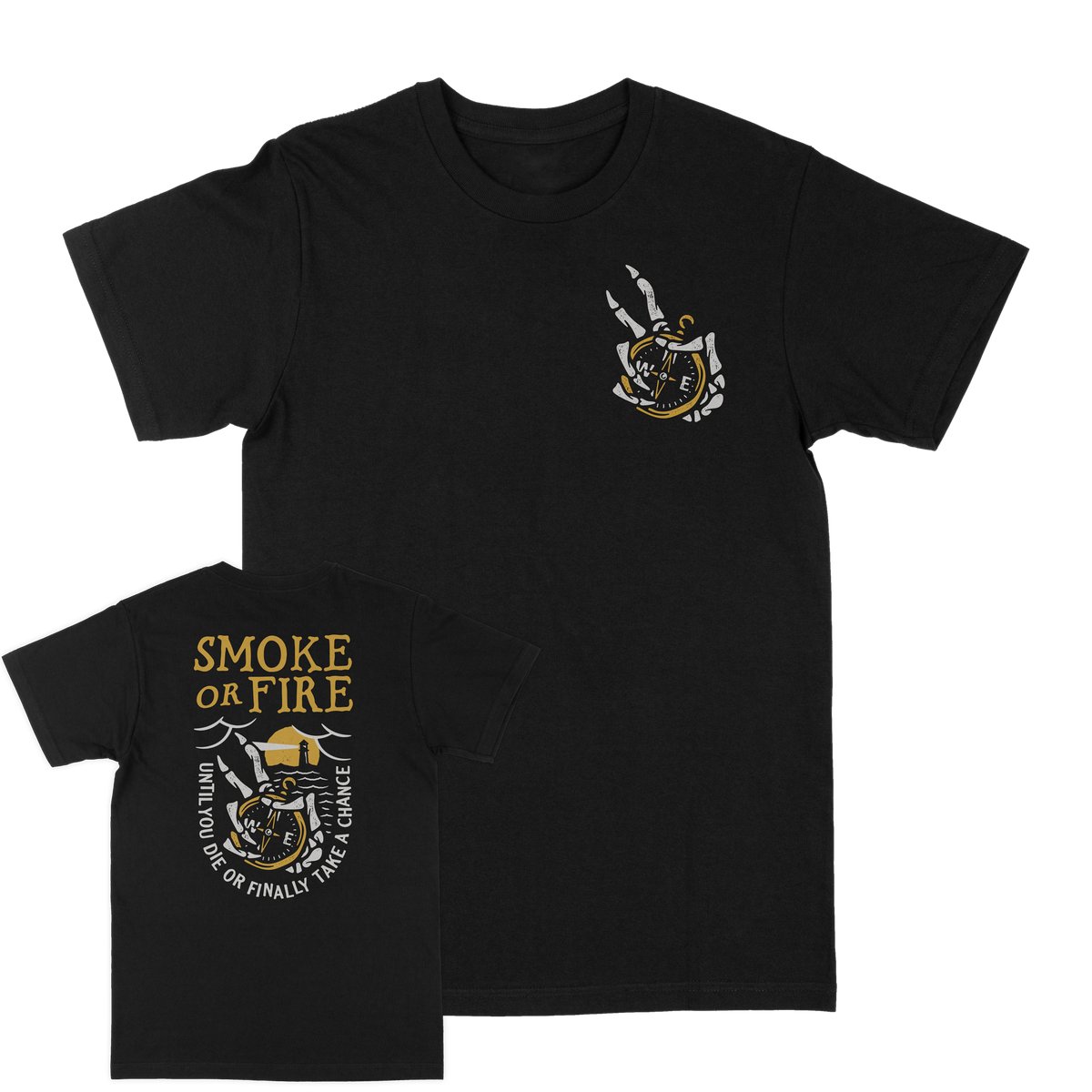 SMOKE OR FIRE &quot;Modesty&quot; Black T-Shirt